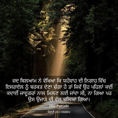 Picture 03 - ਗਿਣਤੀ 24:1 PANIRV - ਜਦ ਬਿਲਆਮ ਨੇ ਵੇਖਿਆ - Bible Verse Picture