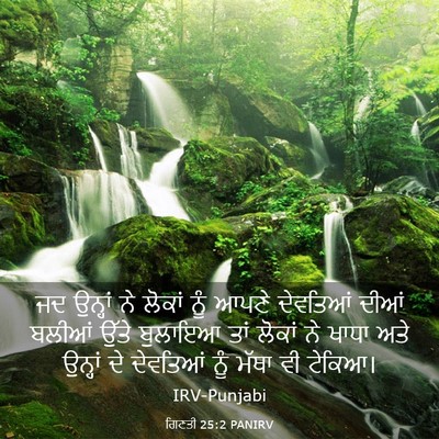 Picture 03 - ਗਿਣਤੀ 25:2 PANIRV - ਜਦ ਉਨ੍ਹਾਂ ਨੇ ਲੋਕਾਂ - Bible Verse Picture