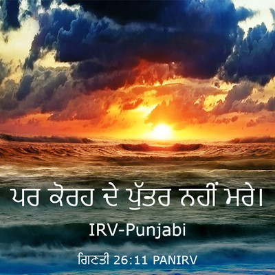 Picture 03 - ਗਿਣਤੀ 26:11 PANIRV - ਪਰ ਕੋਰਹ ਦੇ ਪੁੱਤਰ - Bible Verse Picture