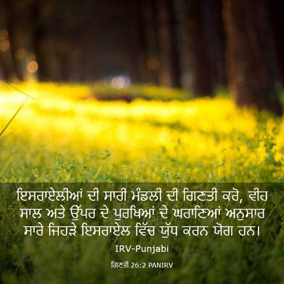 Picture 03 - ਗਿਣਤੀ 26:2 PANIRV - ਇਸਰਾਏਲੀਆਂ ਦੀ ਸਾਰੀ - Bible Verse Picture