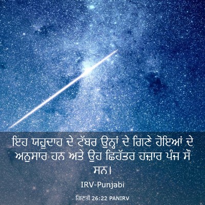 Picture 03 - ਗਿਣਤੀ 26:22 PANIRV - ਇਹ ਯਹੂਦਾਹ ਦੇ ਟੱਬਰ - Bible Verse Picture