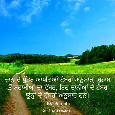 Picture 03 - ਗਿਣਤੀ 26:42 PANIRV - ਦਾਨ ਦੇ ਪੁੱਤਰ - Bible Verse Picture