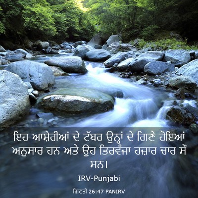 Picture 03 - ਗਿਣਤੀ 26:47 PANIRV - ਇਹ ਆਸ਼ੇਰੀਆਂ ਦੇ - Bible Verse Picture