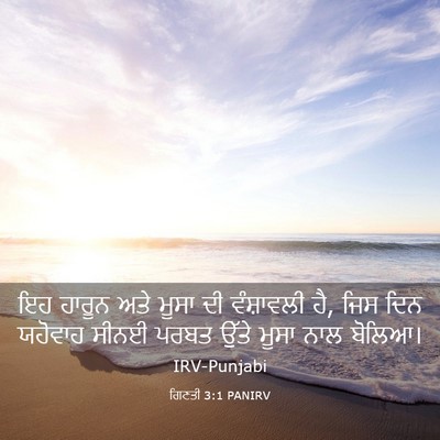 Picture 03 - ਗਿਣਤੀ 3:1 PANIRV - ਇਹ ਹਾਰੂਨ ਅਤੇ ਮੂਸਾ - Bible Verse Picture