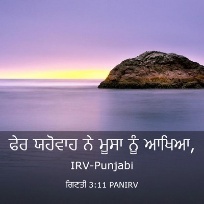 Picture 03 - ਗਿਣਤੀ 3:11 PANIRV - ਫੇਰ ਯਹੋਵਾਹ ਨੇ ਮੂਸਾ - Bible Verse Picture
