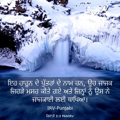 Picture 03 - ਗਿਣਤੀ 3:3 PANIRV - ਇਹ ਹਾਰੂਨ ਦੇ - Bible Verse Picture