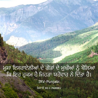 Picture 03 - ਗਿਣਤੀ 30:1 PANIRV - ਮੂਸਾ ਇਸਰਾਏਲੀਆਂ ਦੇ - Bible Verse Picture