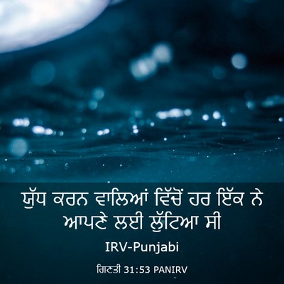 Picture 03 - ਗਿਣਤੀ 31:53 PANIRV - ਯੁੱਧ ਕਰਨ ਵਾਲਿਆਂ - Bible Verse Picture