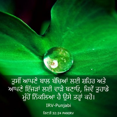 Picture 03 - ਗਿਣਤੀ 32:24 PANIRV - ਤੁਸੀਂ ਆਪਣੇ ਬਾਲ - Bible Verse Picture
