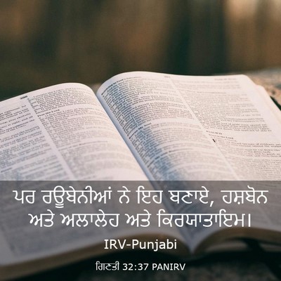 Picture 03 - ਗਿਣਤੀ 32:37 PANIRV - ਪਰ ਰਊਬੇਨੀਆਂ ਨੇ ਇਹ - Bible Verse Picture