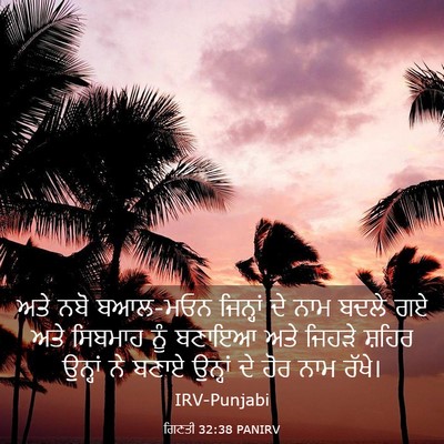 Picture 03 - ਗਿਣਤੀ 32:38 PANIRV - ਅਤੇ ਨਬੋ ਬਆਲ-ਮਓਨ - Bible Verse Picture