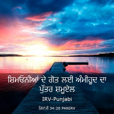 Picture 03 - ਗਿਣਤੀ 34:20 PANIRV - ਸ਼ਿਮਓਨੀਆਂ ਦੇ ਗੋਤ - Bible Verse Picture