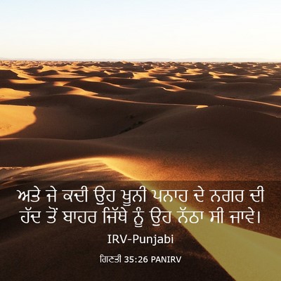 Picture 03 - ਗਿਣਤੀ 35:26 PANIRV - ਅਤੇ ਜੇ ਕਦੀ ਉਹ ਖੂਨੀ - Bible Verse Picture