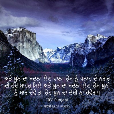 Picture 03 - ਗਿਣਤੀ 35:27 PANIRV - ਅਤੇ ਖੂਨ ਦਾ ਬਦਲਾ ਲੈਣ - Bible Verse Picture