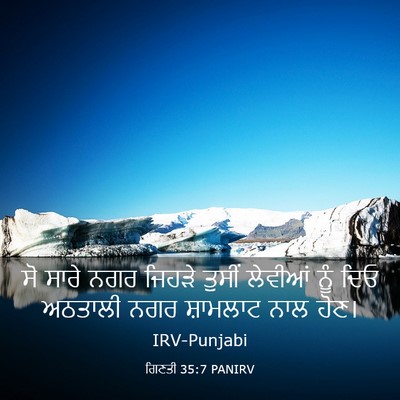 Picture 03 - ਗਿਣਤੀ 35:7 PANIRV - ਸੋ ਸਾਰੇ ਨਗਰ ਜਿਹੜੇ - Bible Verse Picture