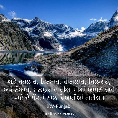 Picture 03 - ਗਿਣਤੀ 36:11 PANIRV - ਅਤੇ ਮਹਲਾਹ, ਤਿਰਸਾਹ, - Bible Verse Picture