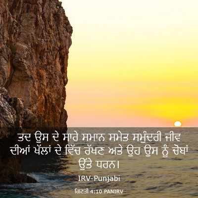 Picture 03 - ਗਿਣਤੀ 4:10 PANIRV - ਤਦ ਉਸ ਦੇ ਸਾਰੇ ਸਮਾਨ - Bible Verse Picture