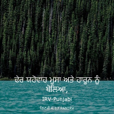 Picture 03 - ਗਿਣਤੀ 4:17 PANIRV - ਫੇਰ ਯਹੋਵਾਹ ਮੂਸਾ - Bible Verse Picture