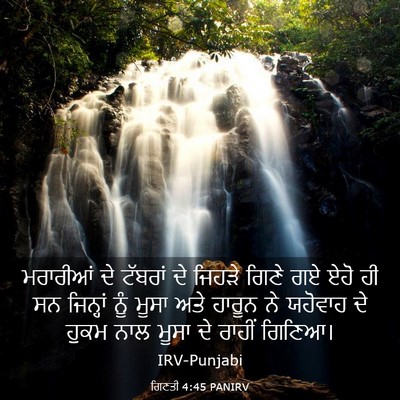 Picture 03 - ਗਿਣਤੀ 4:45 PANIRV - ਮਰਾਰੀਆਂ ਦੇ ਟੱਬਰਾਂ - Bible Verse Picture