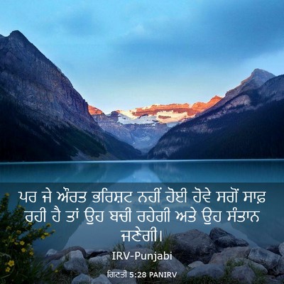 Picture 03 - ਗਿਣਤੀ 5:28 PANIRV - ਪਰ ਜੇ ਔਰਤ ਭਰਿਸ਼ਟ - Bible Verse Picture