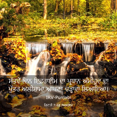 Picture 03 - ਗਿਣਤੀ 7:48 PANIRV - ਸੱਤਵੇਂ ਦਿਨ - Bible Verse Picture
