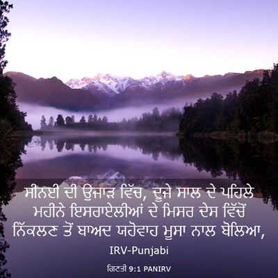 Picture 03 - ਗਿਣਤੀ 9:1 PANIRV - ਸੀਨਈ ਦੀ ਉਜਾੜ ਵਿੱਚ, - Bible Verse Picture