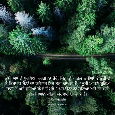 Picture 03 - ਜ਼ਕਰਯਾਹ 1:4 PANIRV - ਤੁਸੀਂ ਆਪਣੇ - Bible Verse Picture