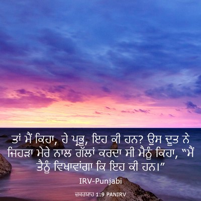 Picture 03 - ਜ਼ਕਰਯਾਹ 1:9 PANIRV - ਤਾਂ ਮੈਂ ਕਿਹਾ, ਹੇ - Bible Verse Picture