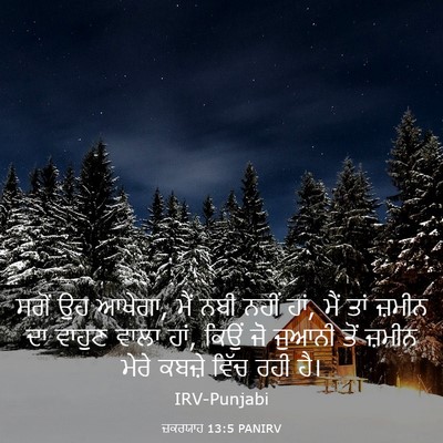 Picture 03 - ਜ਼ਕਰਯਾਹ 13:5 PANIRV - ਸਗੋਂ ਉਹ ਆਖੇਗਾ, ਮੈਂ - Bible Verse Picture