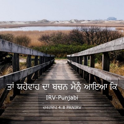 Picture 03 - ਜ਼ਕਰਯਾਹ 4:8 PANIRV - ਤਾਂ ਯਹੋਵਾਹ ਦਾ ਬਚਨ - Bible Verse Picture
