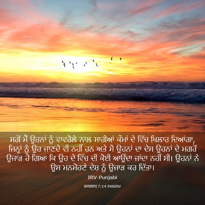Picture 03 - ਜ਼ਕਰਯਾਹ 7:14 PANIRV - ਸਗੋਂ ਮੈਂ ਉਹਨਾਂ ਨੂੰ - Bible Verse Picture