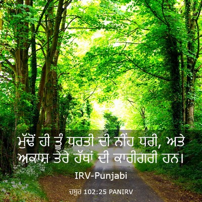Picture 03 - ਜ਼ਬੂਰ 102:25 PANIRV - ਮੁੱਢੋਂ ਹੀ ਤੂੰ ਧਰਤੀ - Bible Verse Picture