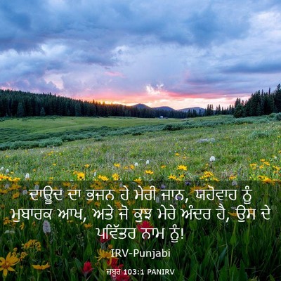 Picture 03 - ਜ਼ਬੂਰ 103:1 PANIRV - ਦਾਊਦ ਦਾ ਭਜਨ ਹੇ ਮੇਰੀ - Bible Verse Picture