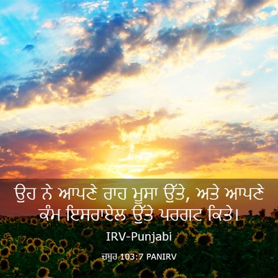 Picture 03 - ਜ਼ਬੂਰ 103:7 PANIRV - ਉਹ ਨੇ ਆਪਣੇ ਰਾਹ ਮੂਸਾ - Bible Verse Picture