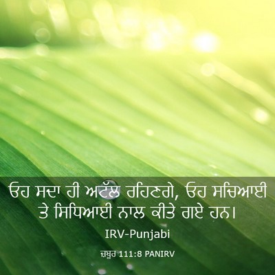 Picture 03 - ਜ਼ਬੂਰ 111:8 PANIRV - ਓਹ ਸਦਾ ਹੀ ਅਟੱਲ - Bible Verse Picture