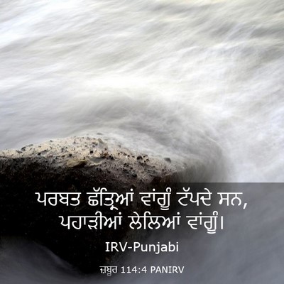 Picture 03 - ਜ਼ਬੂਰ 114:4 PANIRV - ਪਰਬਤ ਛੱਤ੍ਰਿਆਂ - Bible Verse Picture