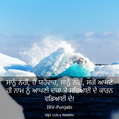 Picture 03 - ਜ਼ਬੂਰ 115:1 PANIRV - ਸਾਨੂੰ ਨਹੀਂ, ਹੇ - Bible Verse Picture