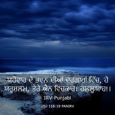 Picture 03 - ਜ਼ਬੂਰ 116:19 PANIRV - ਯਹੋਵਾਹ ਦੇ ਭਵਨ ਦੀਆਂ - Bible Verse Picture