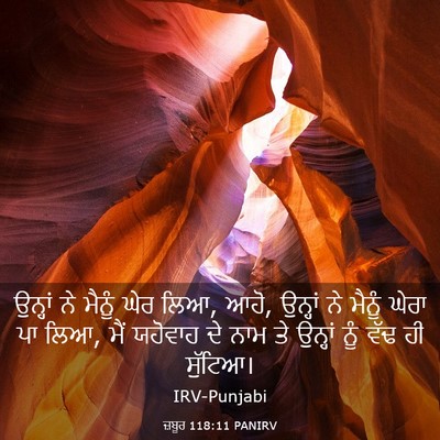 Picture 03 - ਜ਼ਬੂਰ 118:11 PANIRV - ਉਨ੍ਹਾਂ ਨੇ ਮੈਨੂੰ - Bible Verse Picture