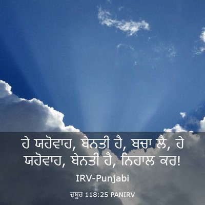 Picture 03 - ਜ਼ਬੂਰ 118:25 PANIRV - ਹੇ ਯਹੋਵਾਹ, ਬੇਨਤੀ - Bible Verse Picture