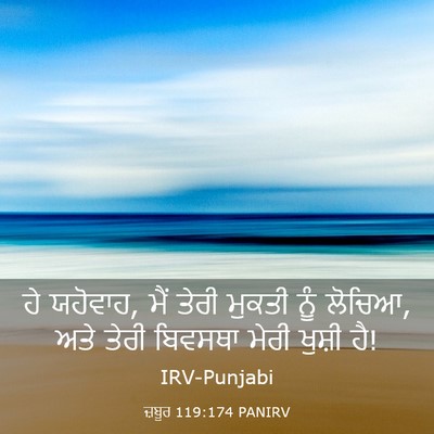 Picture 03 - ਜ਼ਬੂਰ 119:174 PANIRV - ਹੇ ਯਹੋਵਾਹ, ਮੈਂ ਤੇਰੀ - Bible Verse Picture