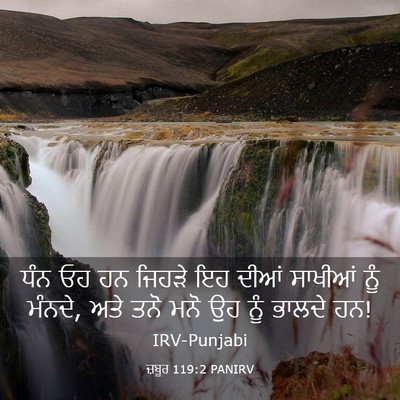 Picture 03 - ਜ਼ਬੂਰ 119:2 PANIRV - ਧੰਨ ਓਹ ਹਨ ਜਿਹੜੇ ਇਹ - Bible Verse Picture