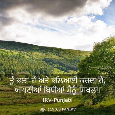 Picture 03 - ਜ਼ਬੂਰ 119:68 PANIRV - ਤੂੰ ਭਲਾ ਹੈਂ ਅਤੇ - Bible Verse Picture