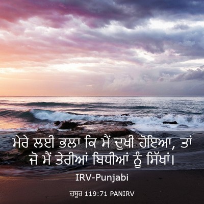 Picture 03 - ਜ਼ਬੂਰ 119:71 PANIRV - ਮੇਰੇ ਲਈ ਭਲਾ ਕਿ ਮੈਂ - Bible Verse Picture