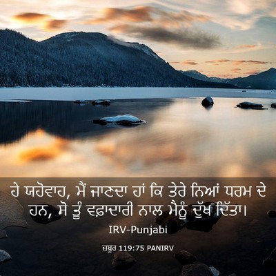 Picture 03 - ਜ਼ਬੂਰ 119:75 PANIRV - ਹੇ ਯਹੋਵਾਹ, ਮੈਂ - Bible Verse Picture