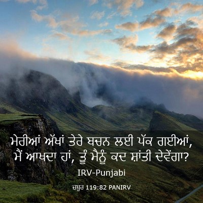 Picture 03 - ਜ਼ਬੂਰ 119:82 PANIRV - ਮੇਰੀਆਂ ਅੱਖਾਂ ਤੇਰੇ - Bible Verse Picture
