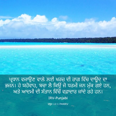 Picture 03 - ਜ਼ਬੂਰ 12:1 PANIRV - ਪ੍ਰਧਾਨ ਵਜਾਉਣ ਵਾਲੇ - Bible Verse Picture