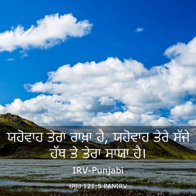 Picture 03 - ਜ਼ਬੂਰ 121:5 PANIRV - ਯਹੋਵਾਹ ਤੇਰਾ ਰਾਖ਼ਾ - Bible Verse Picture