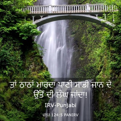 Picture 03 - ਜ਼ਬੂਰ 124:5 PANIRV - ਤਾਂ ਠਾਠਾਂ ਮਾਰਦਾ - Bible Verse Picture