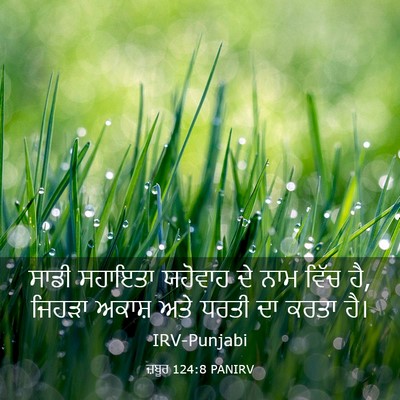 Picture 03 - ਜ਼ਬੂਰ 124:8 PANIRV - ਸਾਡੀ ਸਹਾਇਤਾ - Bible Verse Picture